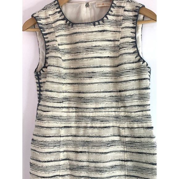 Tory Burch Tweed Sheath Dress Nicole Sleeveless Size 8 M Knee Length 6149 EUC - Picture 5 of 14